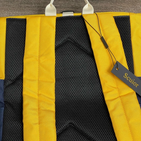 Roll Top Backpack Blue & Yellow.. New! - Picture 15 of 15